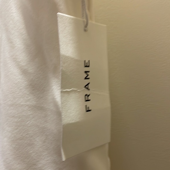 Frame Cream Silk Blouse with Black Silk Chiffon Tie S NWT - Picture 6 of 9